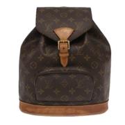 Pre-owned Canvas backpacks Louis Vuitton Vintage , Brown , Dames