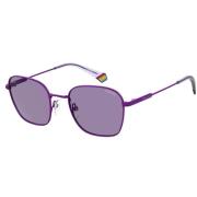 Paarse Stalen Zonnebril Polaroid , Purple , Unisex