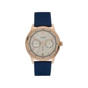 Blauw Nylon Sport Chic Chronograaf Horloge Guess , Blue , Heren