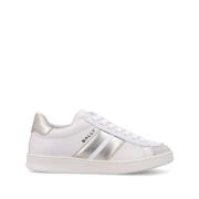 Witte Leren Sneakers met Logodetails Bally , White , Dames