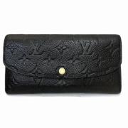 Pre-owned Leather wallets Louis Vuitton Vintage , Black , Dames