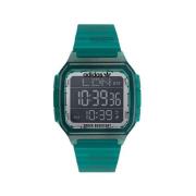 Groene Hars Digitale Kwarts Horloge Adidas , Green , Heren