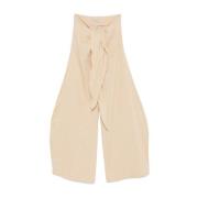 Beige Broek met Zijstrik Detail Cortana , Beige , Dames