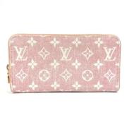 Pre-owned Denim wallets Louis Vuitton Vintage , Pink , Dames