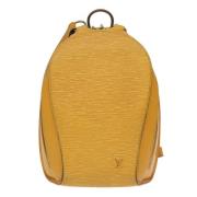 Pre-owned Leather backpacks Louis Vuitton Vintage , Yellow , Dames