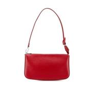 Pre-owned Leather clutches Louis Vuitton Vintage , Red , Dames