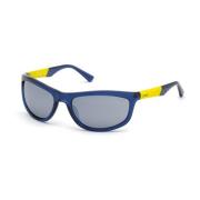 Blauwe zonnebril met grijze lenzen Guess , Blue , Heren