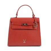 Rode Leren Satchel Tas Italiaans vakmanschap 19v69 Italia , Red , Dame...