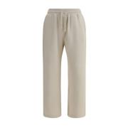 Moderne Wide-Leg Sweatpants met Koord Dolce & Gabbana , Beige , Heren