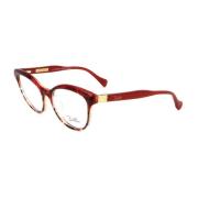 Kersenrood Plastic Frame Bril Emilio Pucci , Red , Dames