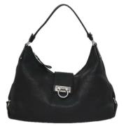 Pre-owned Leather shoulder-bags Salvatore Ferragamo Pre-owned , Black ...