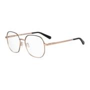 Zwarte Metalen Frame Bril Vrouwen Love Moschino , Black , Dames