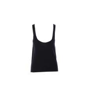 Zwart Wollen Blend Tank Top Saint Laurent , Black , Dames