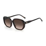 Bruine Degraded Lens Acetaat Zonnebril Jimmy Choo , Brown , Dames