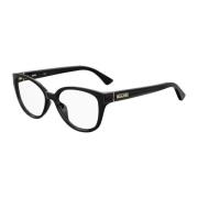 Elegante Zwarte P-frames Bril Moschino , Black , Dames