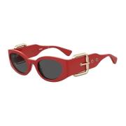 Rode Resin Zonnebril met UV-bescherming Moschino , Red , Dames