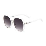 Zonnebril met Metalen Frame en Verloopglazen Guess , White , Dames