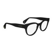 Zwarte Acetaatframe Bril Lanvin , Black , Dames