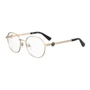 Roségouden Metalen Frame Bril Moschino , Pink , Dames