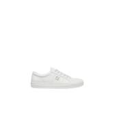 Witte Leren Lage Sneaker Fendi , White , Heren