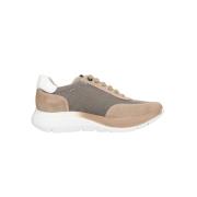 Algoritme Sneakers van Stof en Suède Callaghan , Beige , Heren