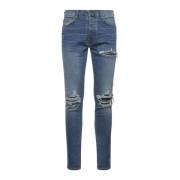 Versleten Skinny Blauwe Jeans Amiri , Blue , Heren