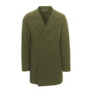 Groene double-breasted trenchcoat met zakken People of Shibuya , Green...