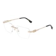 Vierkante Metalen Frame Bril Dsquared2 , Yellow , Unisex