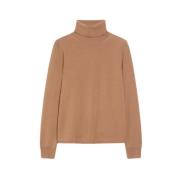 Tijdloze Polo Trui in Wol en Kasjmier Max Mara Studio , Beige , Dames