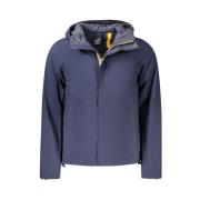 Blauwe Polyester Herenjas K-Way , Blue , Heren