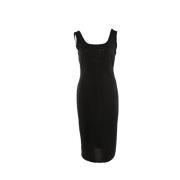 Zwarte Couture Jurk Versace , Black , Dames