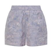 Gestreepte shorts Off White , Purple , Dames