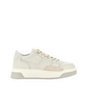 Ivoorleren Sneakers met Memory Foam Hogan , White , Dames