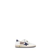 Witte Leren Kindersneakers Sterdetail Golden Goose , White , Heren