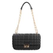 Gewatteerde leren schoudertas met kettingriem Michael Kors , Black , D...