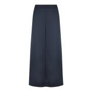 Midnight Blue Wijde Snit Elastische Taille Broek Fabiana Filippi , Blu...