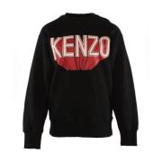 Zwarte Katoenen Oversized Sweater Kenzo , Black , Dames