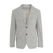 Grijze Blazer Ss25 Elegante Herenmode Paolo Pecora , Gray , Heren