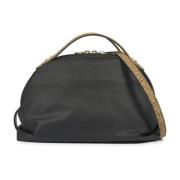 Suède handtas met ritssluiting Borbonese , Black , Dames