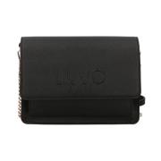 Stijlvolle Schoudertas met Logodetail Liu Jo , Black , Dames