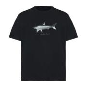 T-shirt met print Paul & Shark , Black , Heren