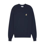 Heren Sweatshirt Mode Maison Kitsuné , Blue , Heren