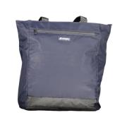 Blauwe Polyester Handtas met Schouderbanden K-Way , Blue , Dames