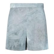 Elegante Linnen Shorts met Minimalistisch Design IRO , Blue , Dames