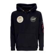 Nasa Voyager Zwarte Hoodie Alpha Industries , Black , Heren