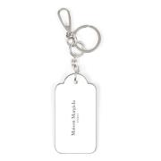 Luxe Gestikte Leren Sleutelhanger Maison Margiela , White , Heren