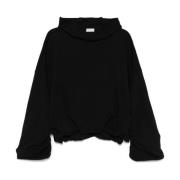 Zwarte Klassieke Hoodie Dries Van Noten , Black , Dames