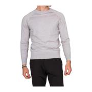 Grijze Crewneck Sweater met Geribbelde Kraag People of Shibuya , Gray ...