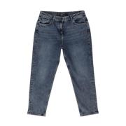 Blauwe Mom Jeans met Spandex Napapijri , Blue , Dames