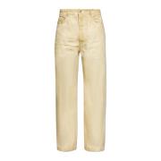 Straight Leg Jeans Rick Owens , Beige , Heren